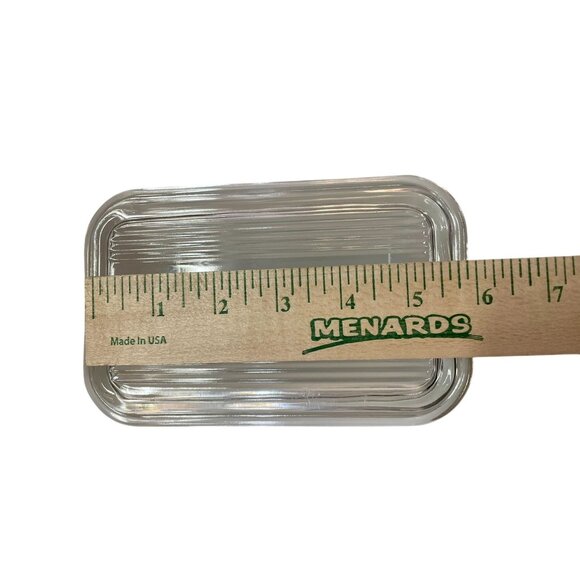 Vintage Pyrex Pink Gooseberry Refrigerator Dish w Lid Used USA Small Rectangle - Picture 6 of 16